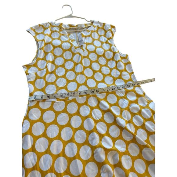 NY&Co Yellow Gold White Polka Dot Dress with Pockets 100% Cotton Plus Size XXL - Picture 4 of 7